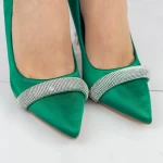 Обувки тип стилет 2SY18 Зелено Mei