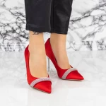 Обувки тип стилет 2SY18 Червено Mei