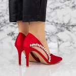 Обувки тип стилет 2XKK7 Червено » MeiMall.bg