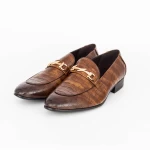 Елегантни обувки за мъже A600-8 Кафяво Oskon