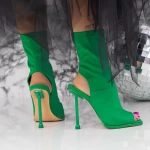 Дамски сандали с тънък ток 2BLD2 Зелено Mei