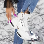 Дамски кецове с платформа K08 Бял » MeiMall.bg