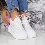 Дамски кецове с платформа 2MX8 Бял » MeiMall.bg
