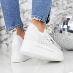 Дамски кецове с платформа 2MX8 Бял » MeiMall.bg