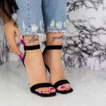 Дамски сандали с тънък ток 2BD26 Черен Mei