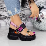 Дамски сандали на платформа 2WL99 Черен Mei
