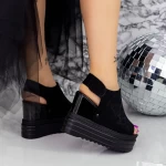 Дамски сандали на платформа 2W58 Черен Mei