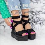 Дамски сандали на платформа 2W60 Черен Mei