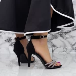 Дамски сандали с тънък ток 2YXD60 Черен Mei
