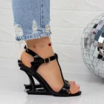 Дамски сандали с дебел ток TN-75 Черен Botinelli