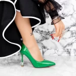 Обувки тип стилет 2DC8 Зелено » MeiMall.bg