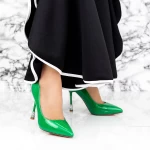 Обувки тип стилет 2DC8 Зелено Mei