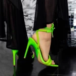 Дамски сандали с тънък ток 2ZB5 Зелено Mei