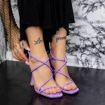 Дамски сандали с тънък ток 2ZB7 Лилаво Mei