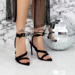 Дамски сандали с тънък ток 2ZB5 Черен Mei