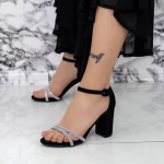 Дамски сандали с дебел ток 2XKK31 Черен Mei