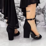 Дамски сандали с дебел ток 2RG23 Черен MeI