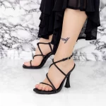 Дамски сандали с тънък ток 2ZB7 Черен Mei