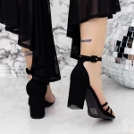 Дамски сандали с дебел ток 2XKK32 Черен Mei