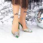 Дамски сандали с тънък ток JY-32 Зелено Mei