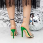 Дамски сандали с тънък ток JY-32 Зелено Mei