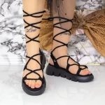 Дамски сандали на платформа 2WS15 Черен Mei