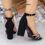 Дамски сандали с дебел ток 2RG18 Черен Mei