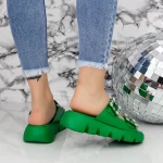 Дамски чехли с ниска подметка 2WS10 Зелено Mei