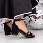 Дамски сандали с дебел ток 2XKK85 Черен Mei