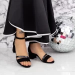 Дамски сандали с дебел ток 2XKK85 Черен Mei
