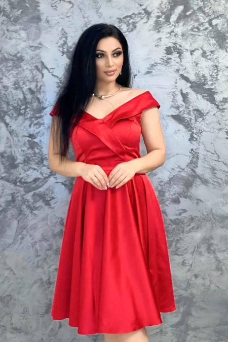 Дамска рокля 005 Червено » MeiMall.bg