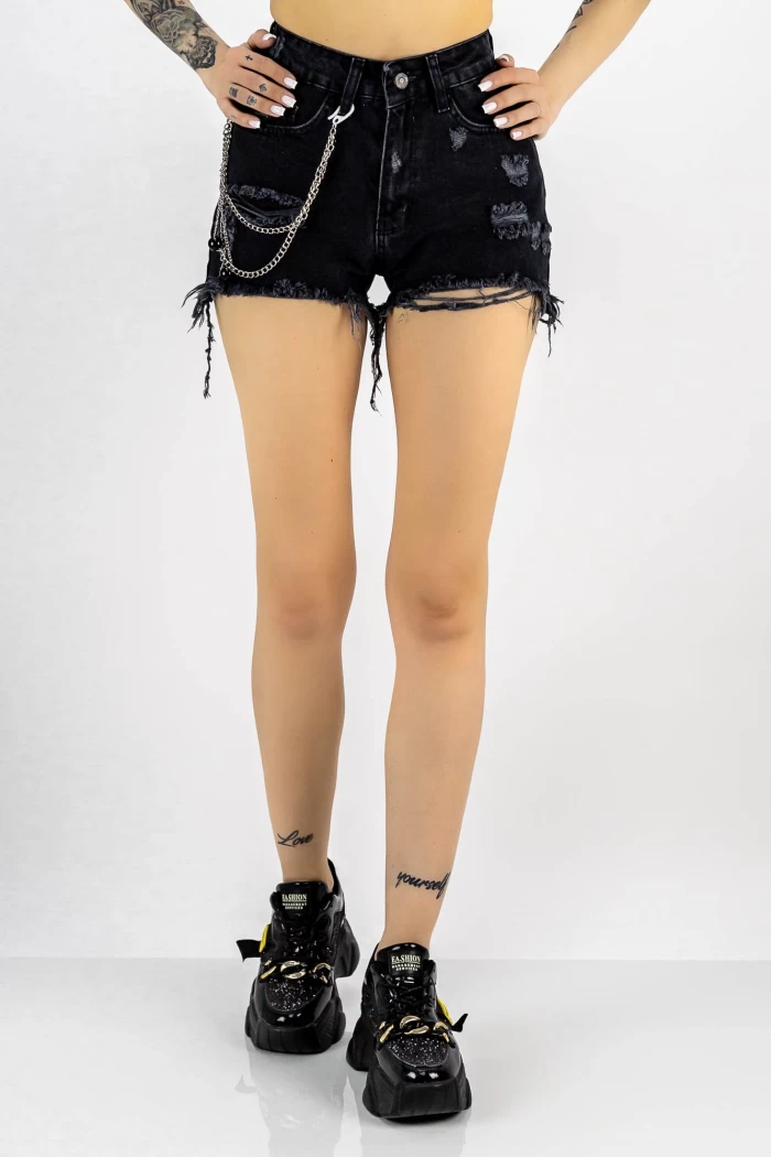 Дамски къси панталони SH113-2 Черен Mina