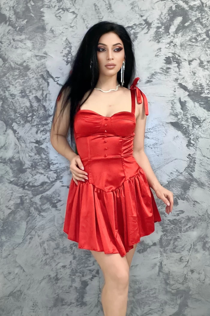Дамска рокля 10564 Червено » MeiMall.bg