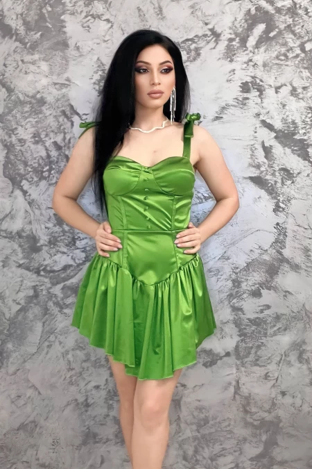 Дамска рокля 10564 Светло зелено » MeiMall.bg