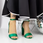 Дамски сандали с дебел ток 2XKK88 Зелено Mei