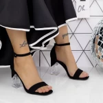 Дамски сандали с дебел ток 2XKK113 Черен Mei