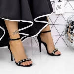 Дамски сандали с тънък ток 2XKK119 Черен Mei
