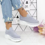 Дамски кецове с платформа 2W1 Сиво » MeiMall.bg