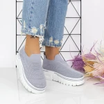 Дамски кецове с платформа 2W1 Сиво » MeiMall.bg