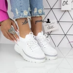 Дамски кецове с платформа 2W2 Бял » MeiMall.bg