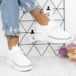 Дамски кецове с платформа 2W2 Бял » MeiMall.bg
