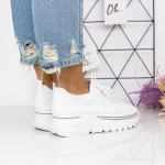 Дамски кецове с платформа 2W2 Бял » MeiMall.bg