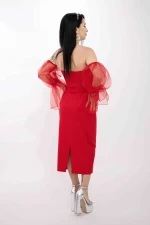 Дамска рокля R2784 Червено » MeiMall.bg