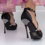 Обувки тип стилет 3DC13 Черен » MeiMall.bg