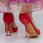 Обувки тип стилет 2DC5 Червено » MeiMall.bg