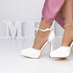 Обувки на токчета и платформа 3XKK8 Бял » MeiMall.bg