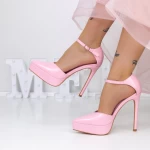 Обувки на токчета и платформа 3XKK9 Розов » MeiMall.bg
