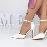 Обувки тип стилет 3XKK10 Бял » MeiMall.bg