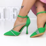 Обувки тип стилет 3XKK22 Зелено » MeiMall.bg