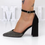 Обувки с дебел ток 2YXD67 Черен-Guncolor » MeiMall.bg